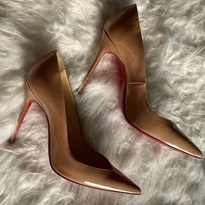 Tan Christian Louboutins gently worn